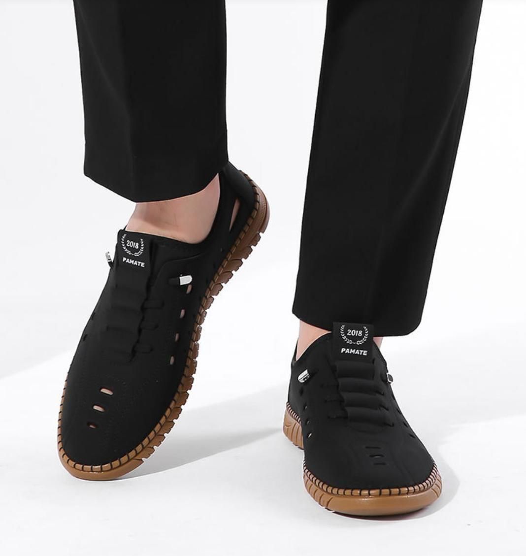 UrbanEdge™ Laser-Cut Leather Casual Shoes for Men