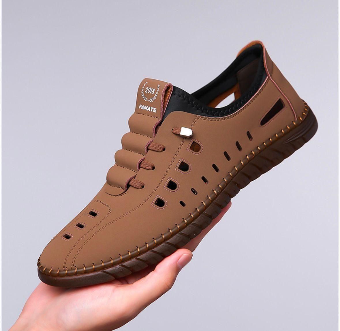 UrbanEdge™ Laser-Cut Leather Casual Shoes for Men