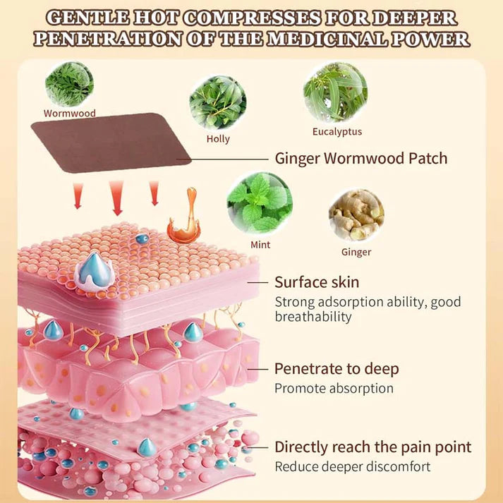 Wormwood Moxibustion Joint Pain Relief Patches – Natural Herbal Therapy