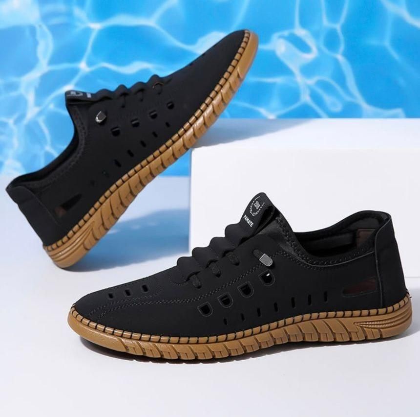UrbanEdge™ Laser-Cut Leather Casual Shoes for Men