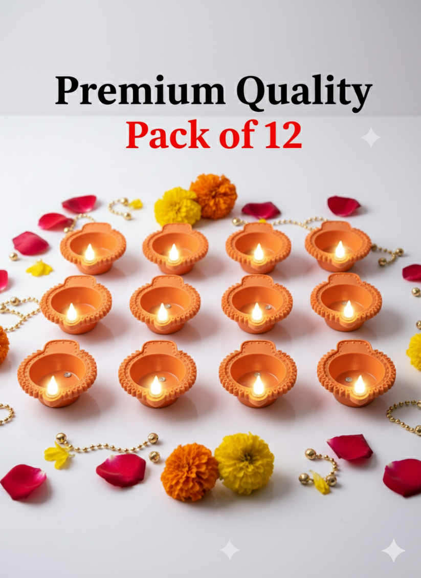 LED Water Sensor Diyas - Illuminate Your Home with the Magic of Water! - Pack of 6,12,24 Limited Stock Available