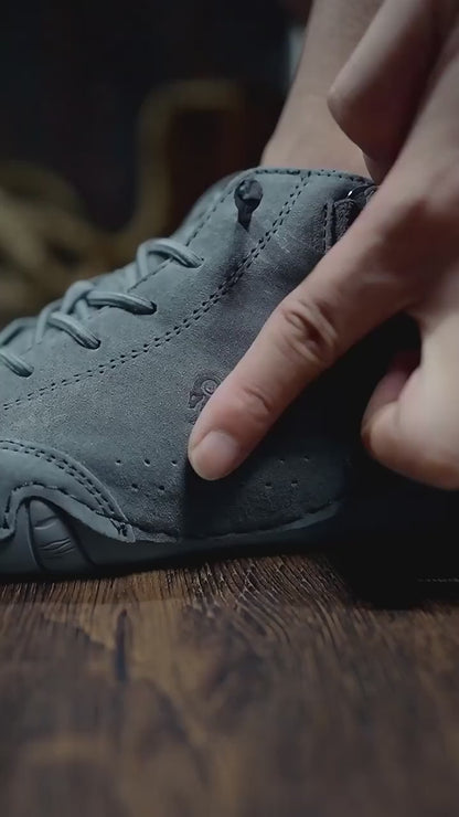 Premium Italian Handmade Shoes – High-Top Grey Casuals
